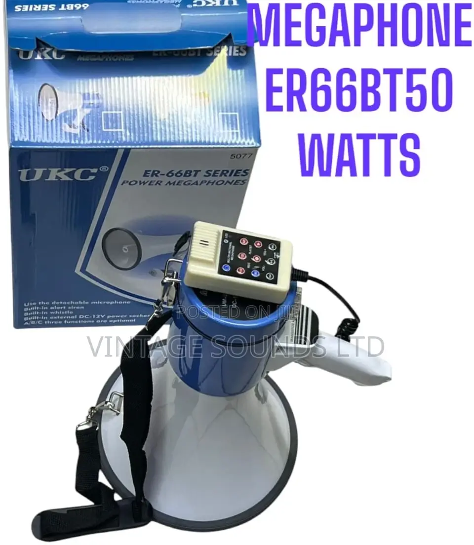 New Gen Ukc Er66bt Powered Megaphone 50 Watts