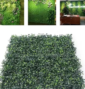 Green Artificial Hedge Panels