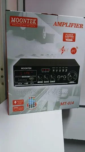 Moontek Amplifier With Fm And Bt, 2 Mic Ports Amplifier