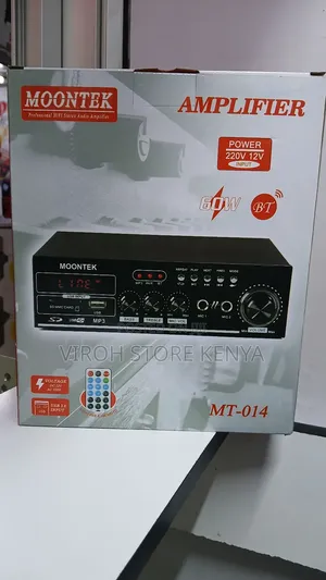 Moontek Amplifier With Fm And Bt, 2 Mic Ports Amplifier