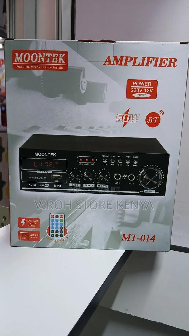 Moontek Amplifier With Fm And Bt, 2 Mic Ports Amplifier - thumbnail 3