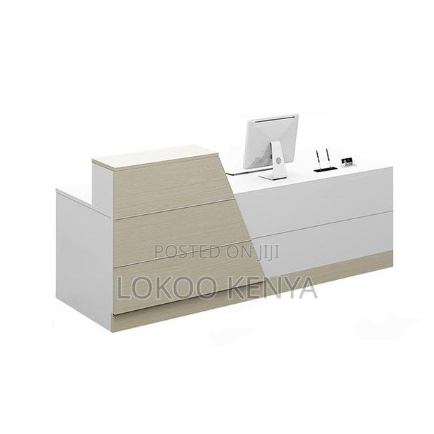 Office Desk: L-Shaped Office Reception Desk - thumbnail 2