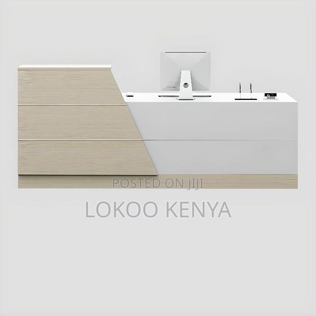 Office Desk: L-Shaped Office Reception Desk - thumbnail 4