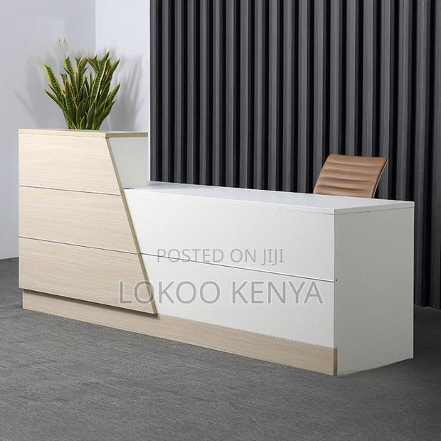 Office Desk: L-Shaped Office Reception Desk