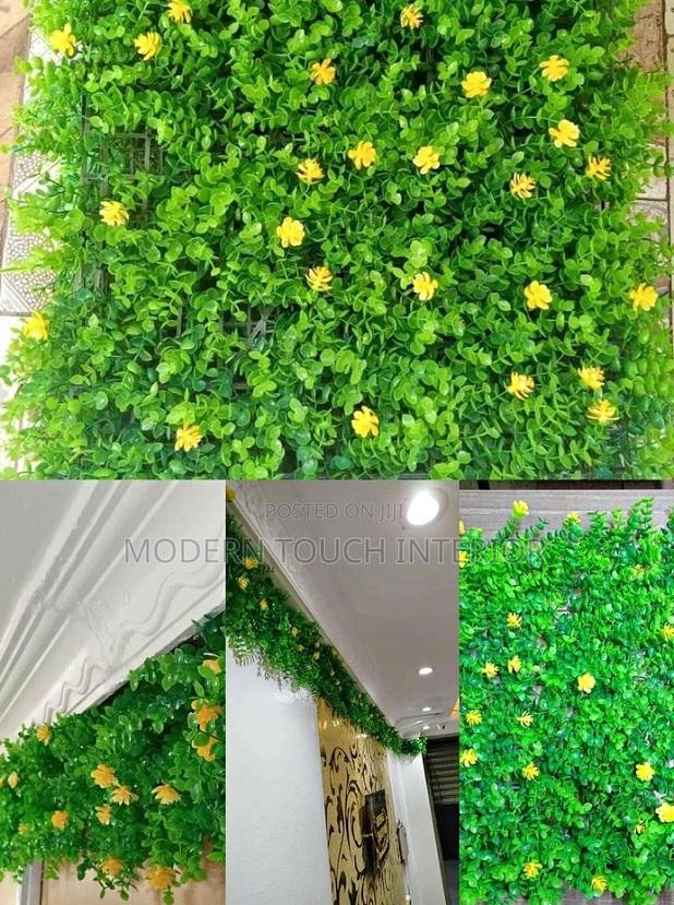 Green Artificial Floral Hedge Panels