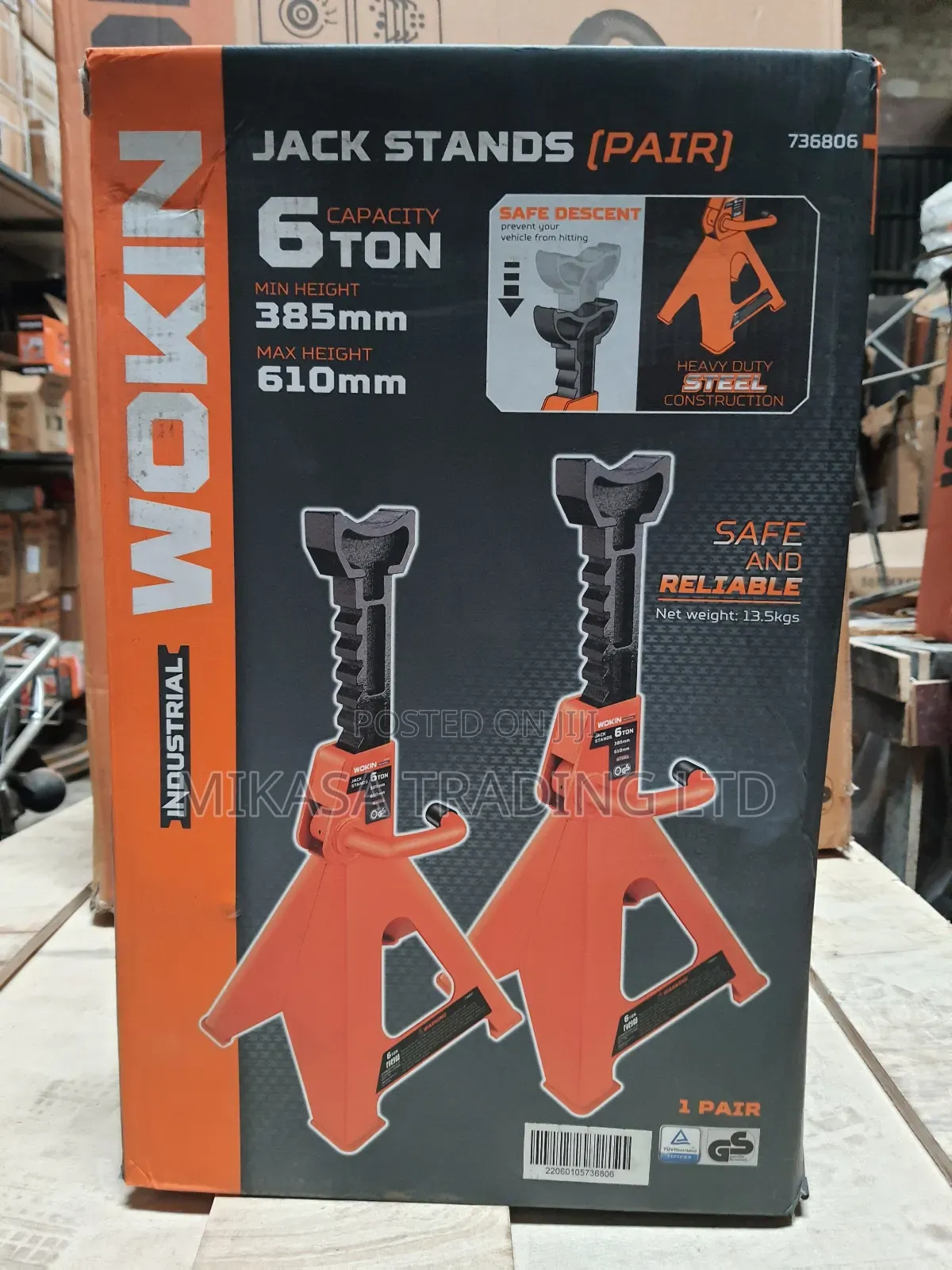 Wokin 6ton Jack Stand- Max Height 600mm