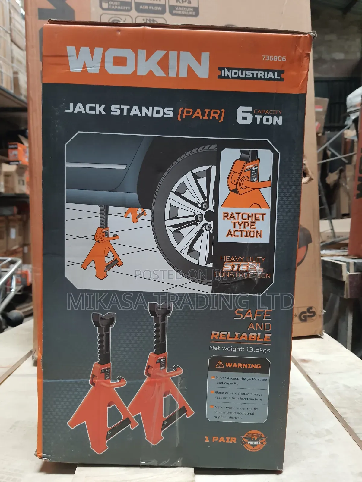 Wokin 6ton Jack Stand- Max Height 600mm