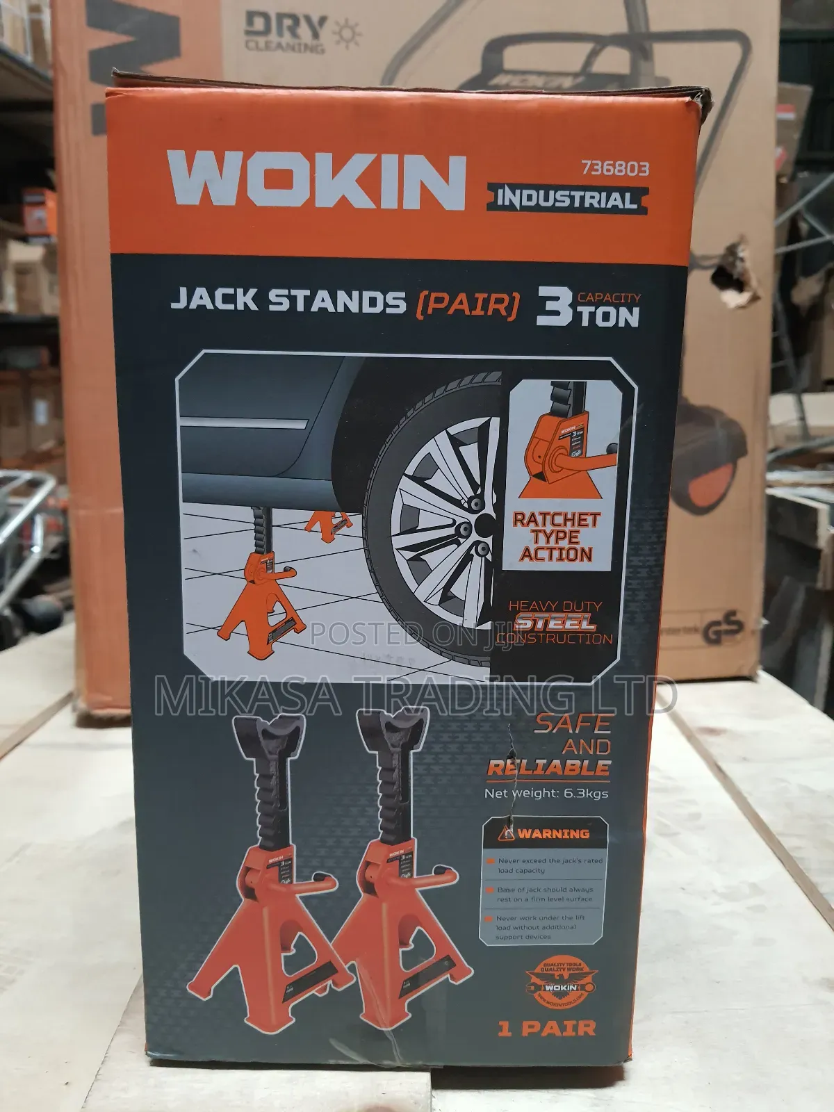 Wokin 3ton Jack Stand, Max Height 425mm