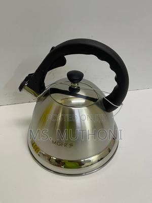 Silver Stainless Steel WHISTLING KETTLE - thumbnail 2