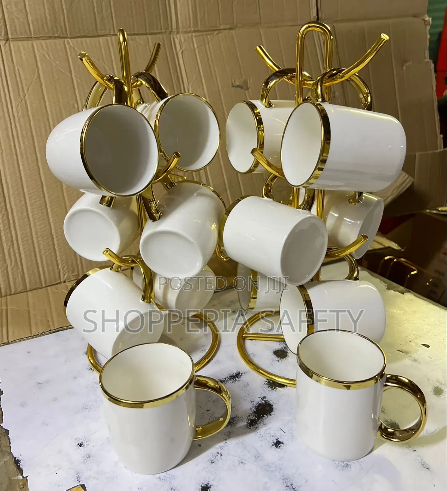 Ceramic Cups With Gold Lining