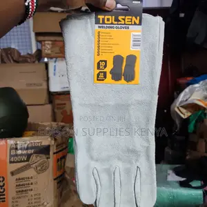 Tolsen Welding Gloves Grey Leather Long Cuff Welding Gloves