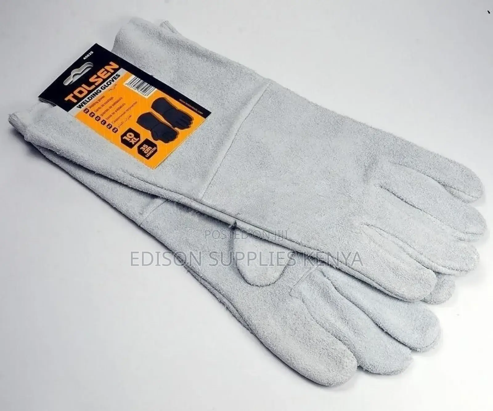Tolsen Welding Gloves Grey Leather Long Cuff Welding Gloves