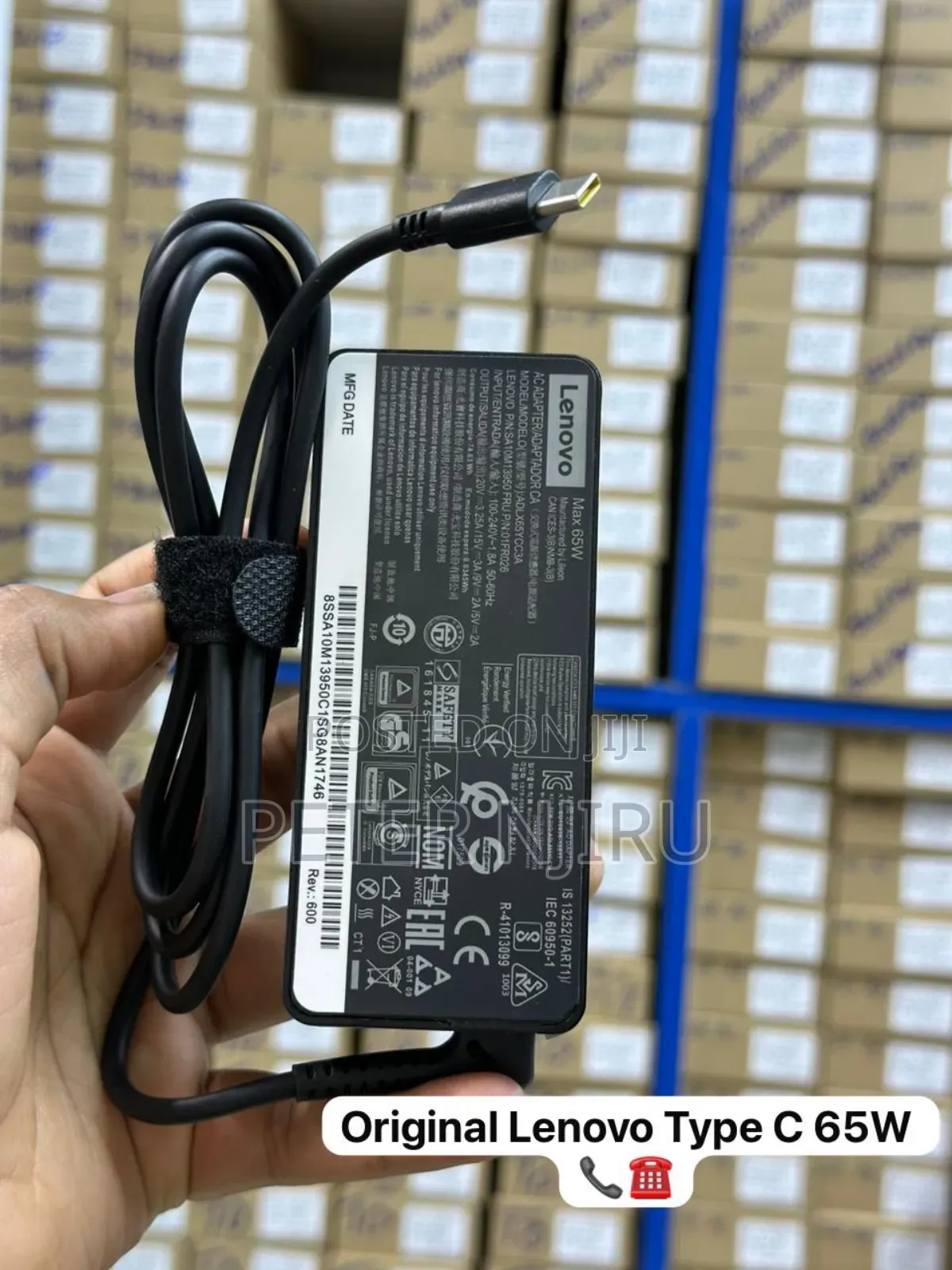 Original Lenovo 65W AC Power Adapter USB Type C Laptop Charg