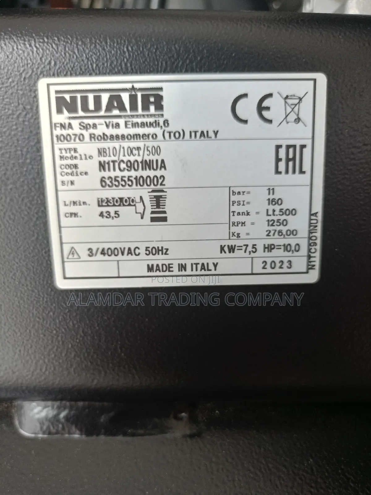 500L Compressor Italy
