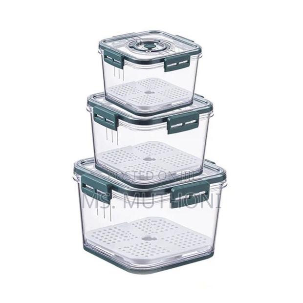 3pcs \ Set Stackable Multipurpose Food Storage Containers - thumbnail 4