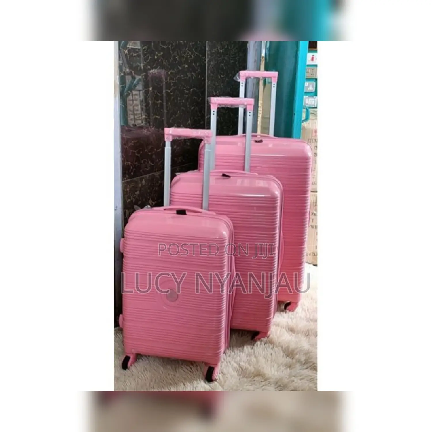 Suitcase 3in1 Size 3 Unbreakable Rubber Travel Bag