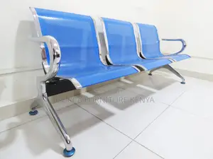 Benches:3-Link Metallic Office Reception Waiting Bench