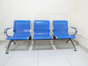 Benches:3-Link Metallic Office Reception Waiting Bench