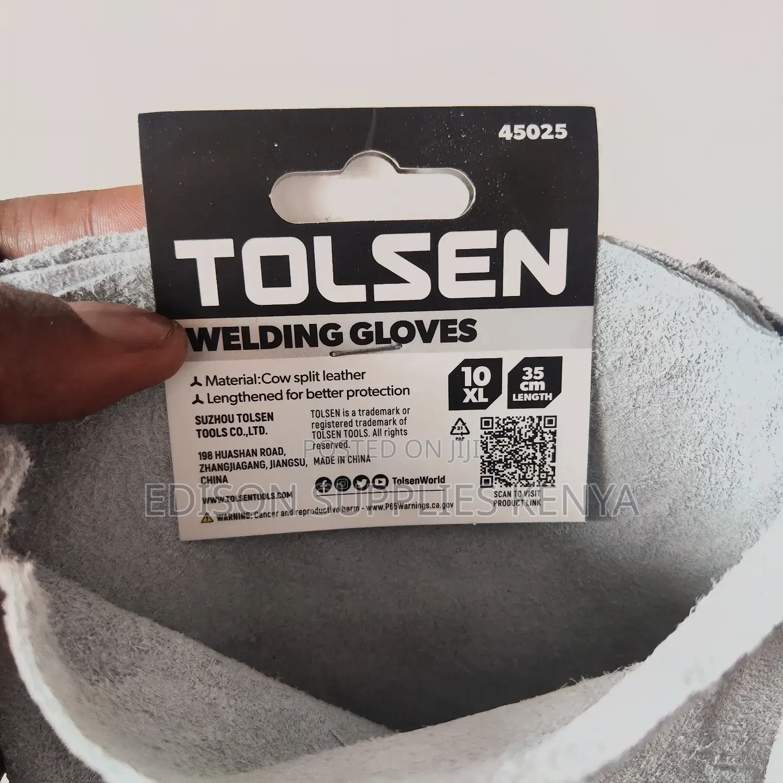 Tolsen Welding Gloves Grey Leather Long Cuff Welding Gloves