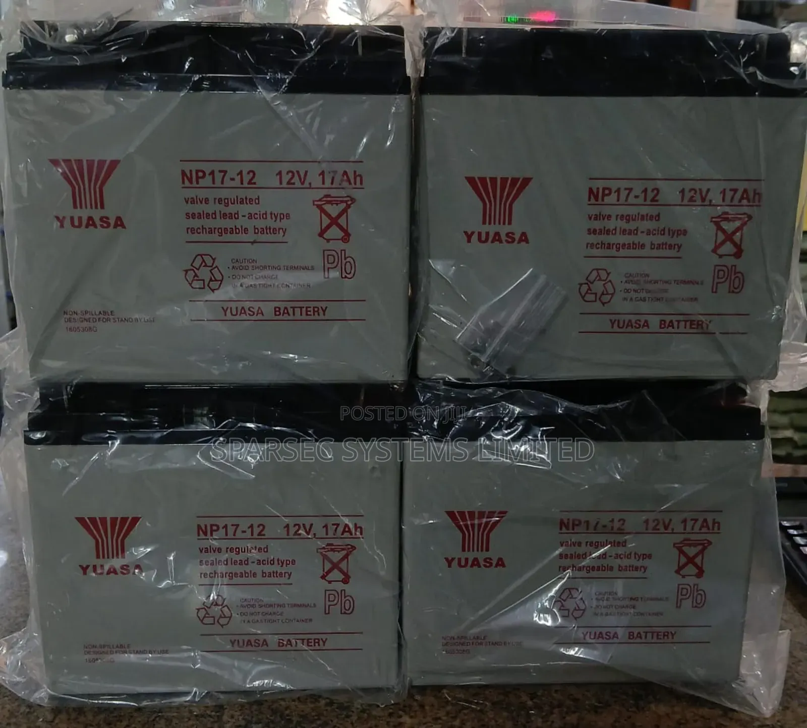 Yuasa Backup Batteries 12v 17ah