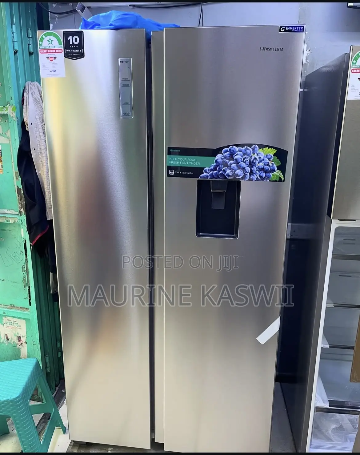 Hisense 518l Side. By Side Refridgerator With Dispensor
