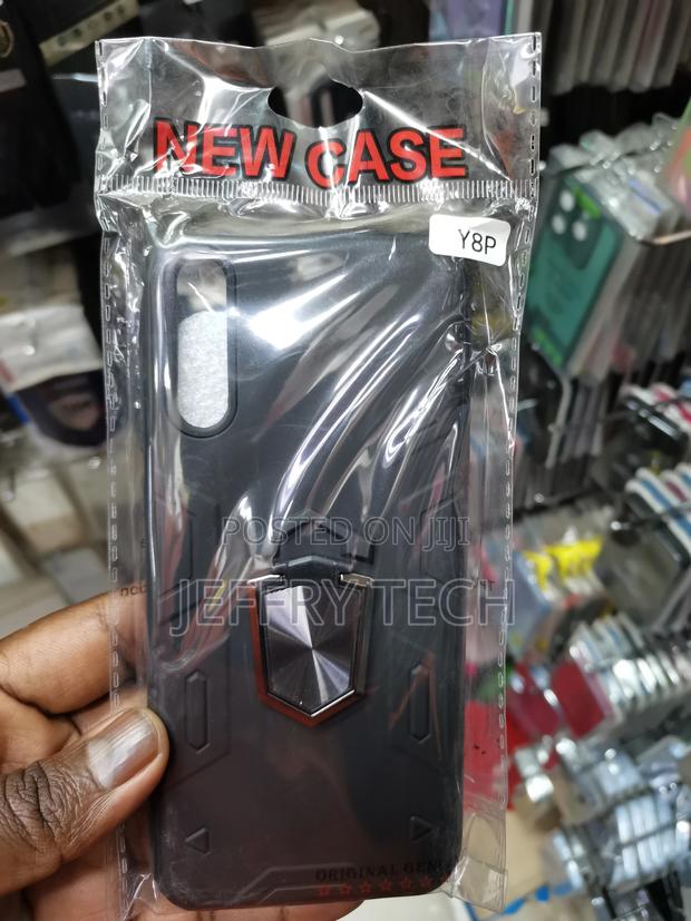 Huawei Y8P Case Ring,Hybrid Kickstand Case-Black - main view