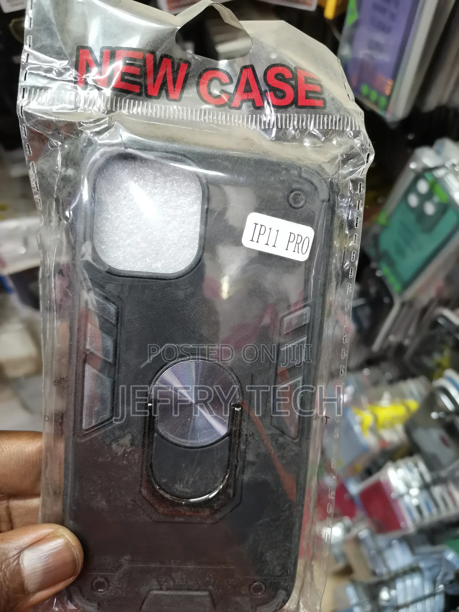 Ring Kickstand Protective Case for iPhone 11 Pro-Black