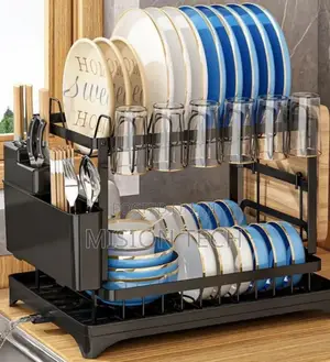 2-Tier Carbon Steel Dish Drying Rack ° =