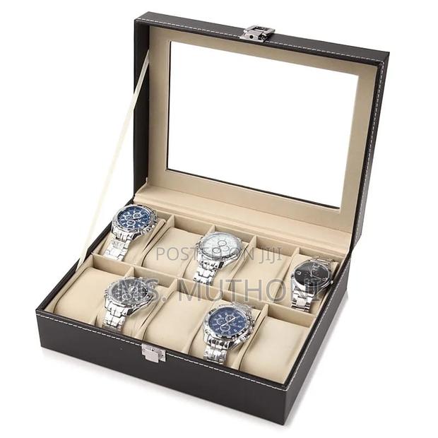 12 Slots Leather Watch Case Storage - thumbnail 6