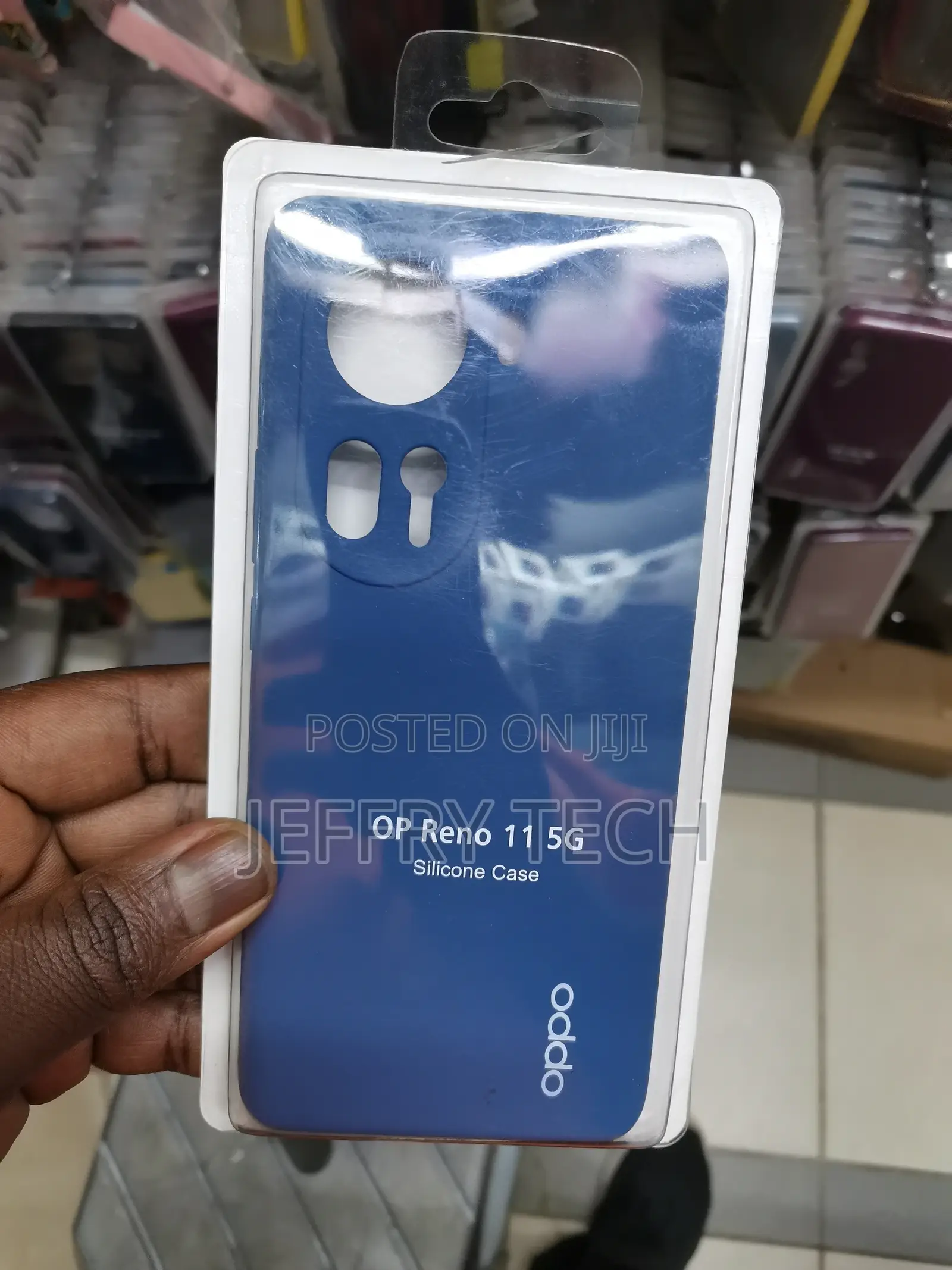 Oppo Reno 11 5G Case | Soft Silicon Rubberised Cover-Blue