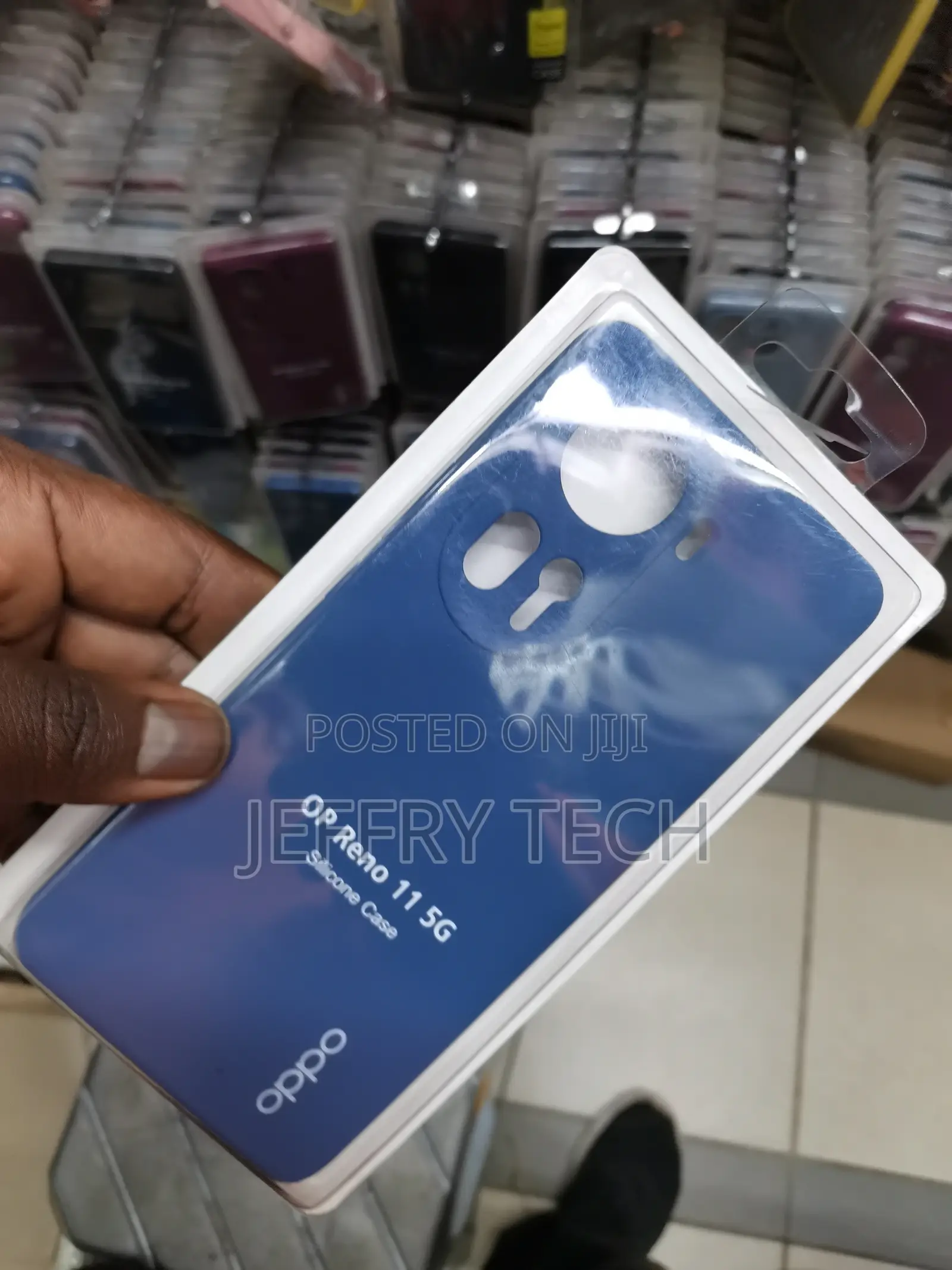 Oppo Reno 11 5G Case | Soft Silicon Rubberised Cover-Blue