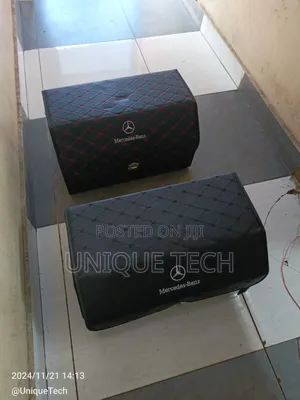Mercedes Leather Branded Car Boot Organizer With Portions