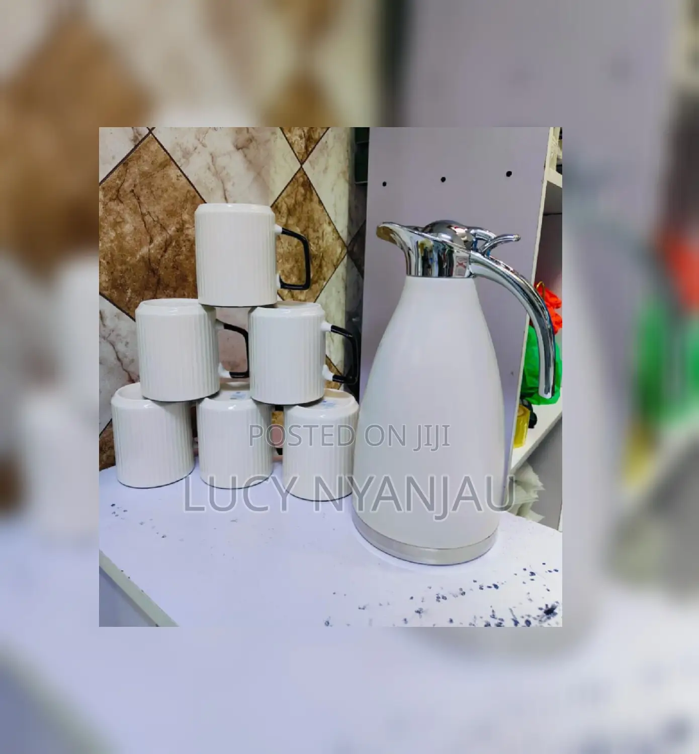 Flask,6pcs Mug +2ltrs Flask