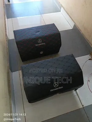 Portioned Mercedes Leather Branded Boot Organizer