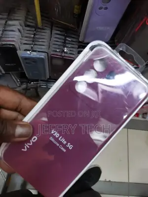 Vivo V30 Lite 5G, Silicone Protective Phone Case-Burgandy