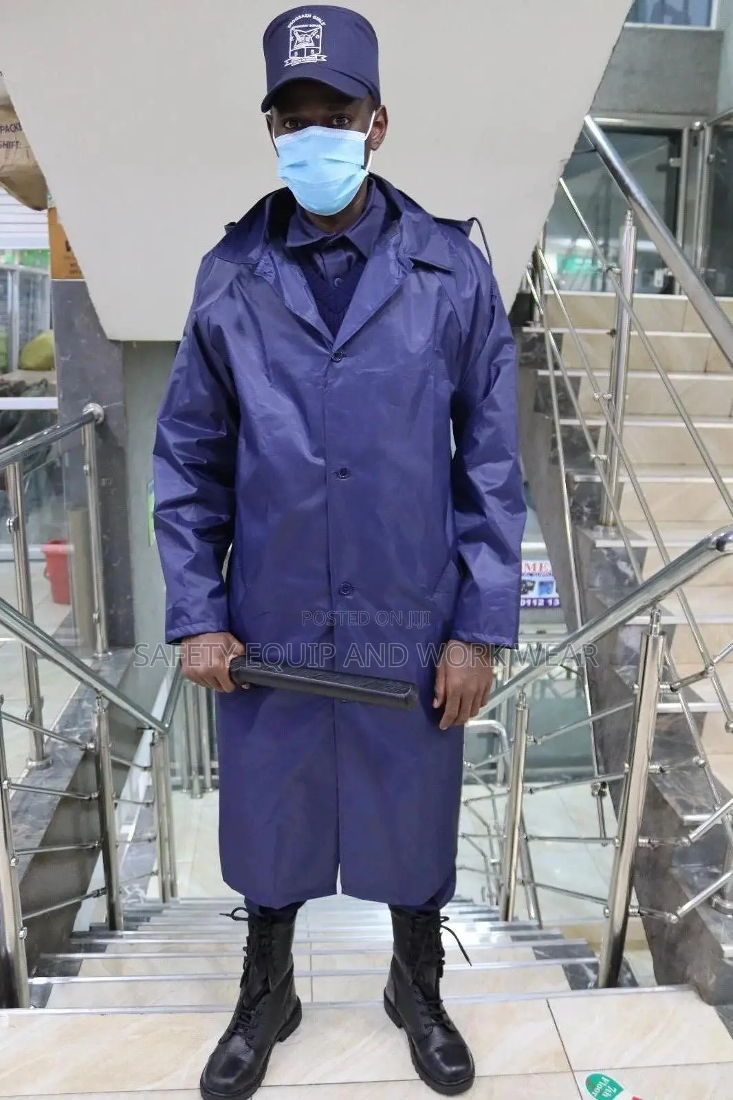 Security Guard Uniform With A Rain Coat