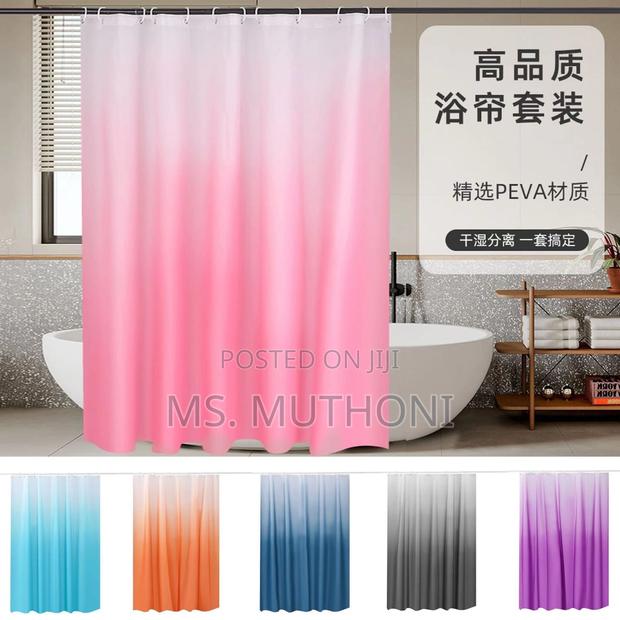 180*180cm Shower Curtains With Hooks - main view