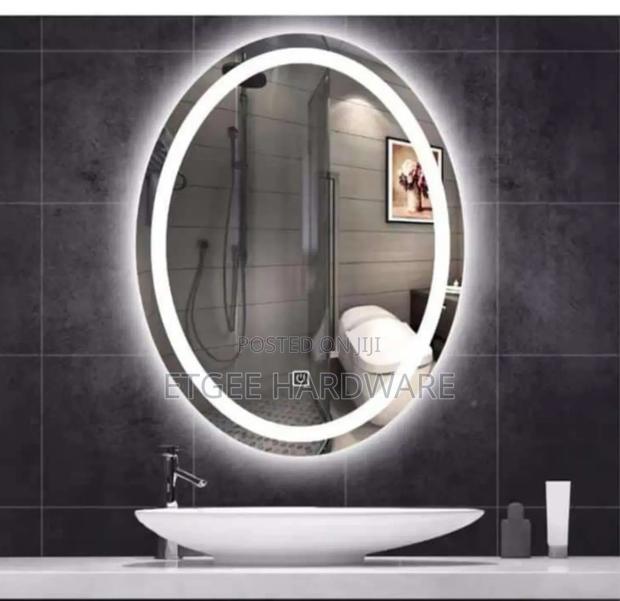 Led Oval Mirror 50 by 70 Cm