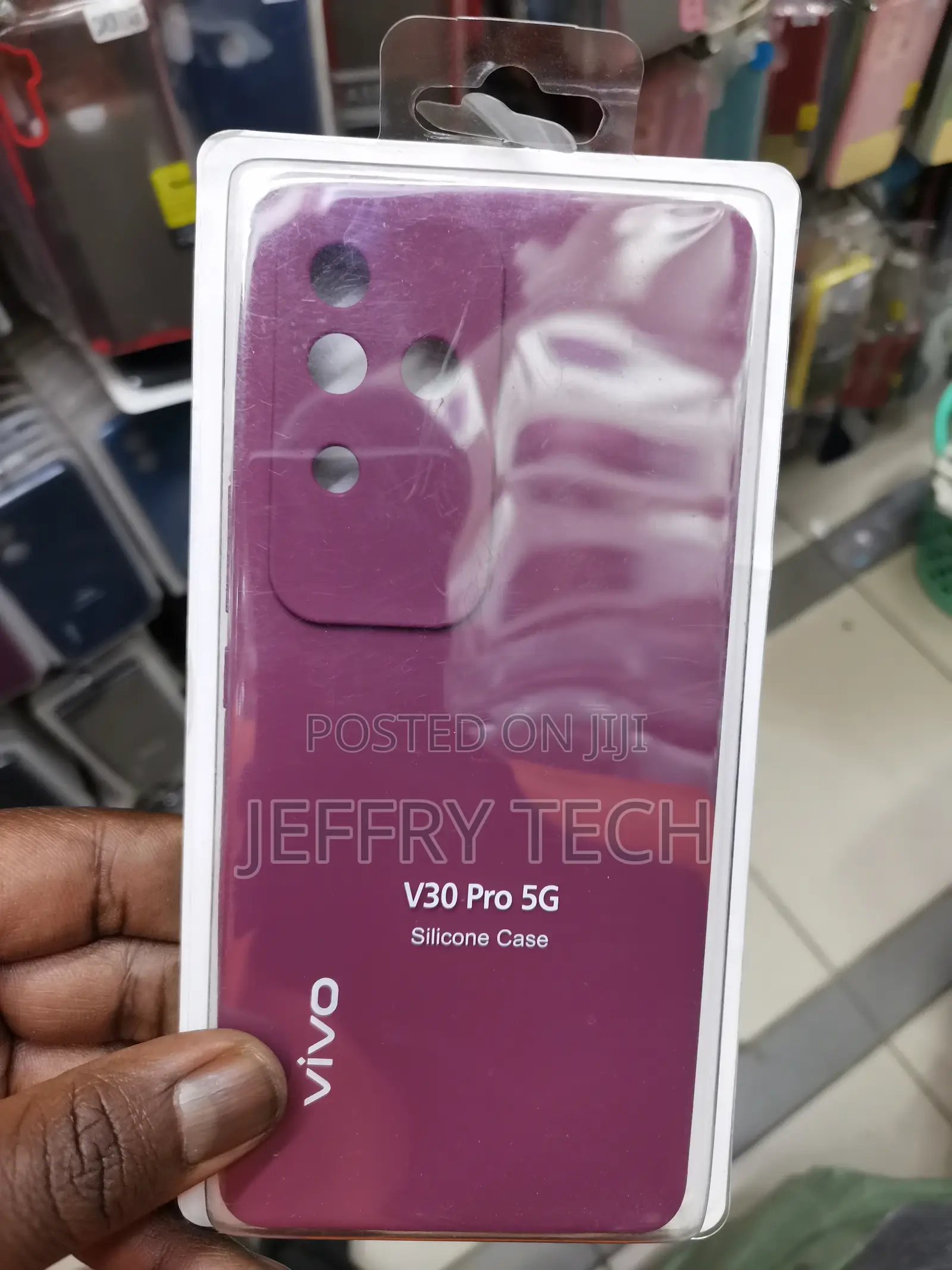 Cover for Vivo V30 Pro 5G Soft Silicone Shockproof-Burgandy