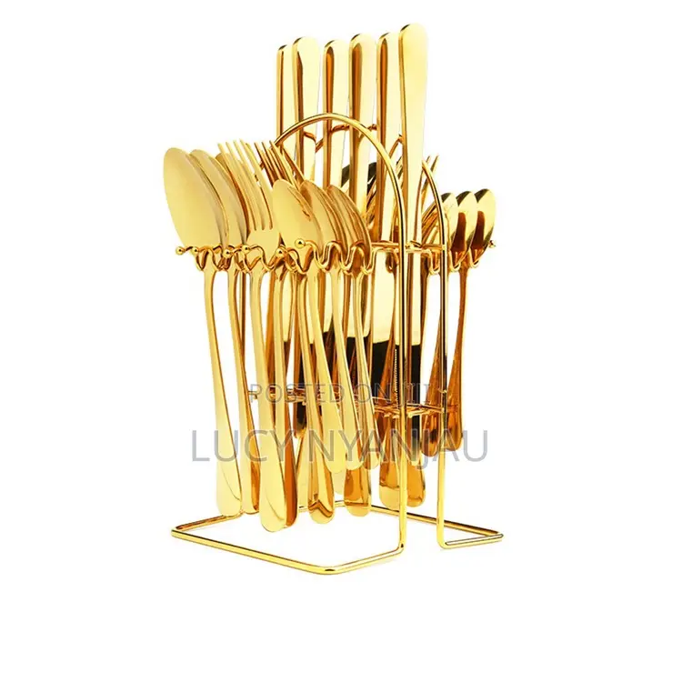 Cultery Set (Gold Colour) 24pc