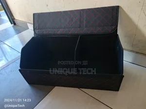 Premium Black Leather Trunk/Boot Organizer