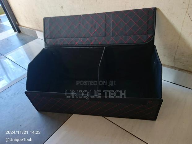 Premium Black Leather Trunk/Boot Organizer