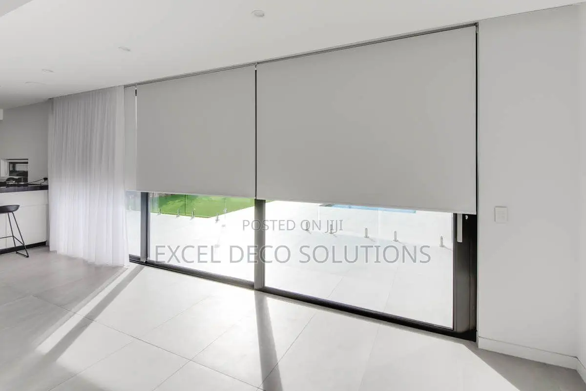 White Color Blackout Roller Blinds