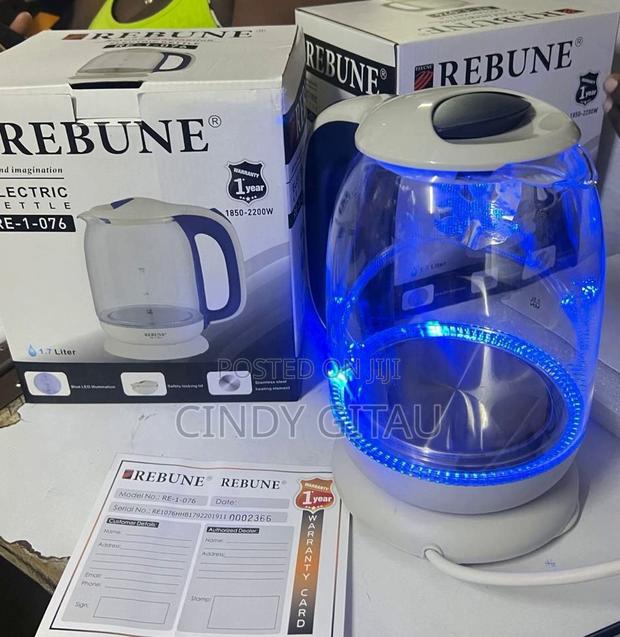 Rebune 1.7ltrs Glass Kettle