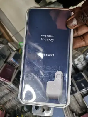 Phone Case for Samsung Galaxy S22 Ultra Soft Silicone-Blue