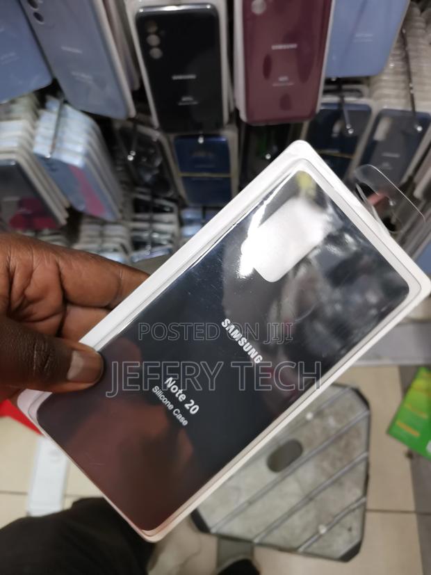 Samsung Galaxy Note 20 Soft Silicone Protective Case-Black - main view