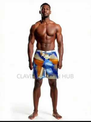 Ready Made Men Kitenge Short(W-38,F/L-22)