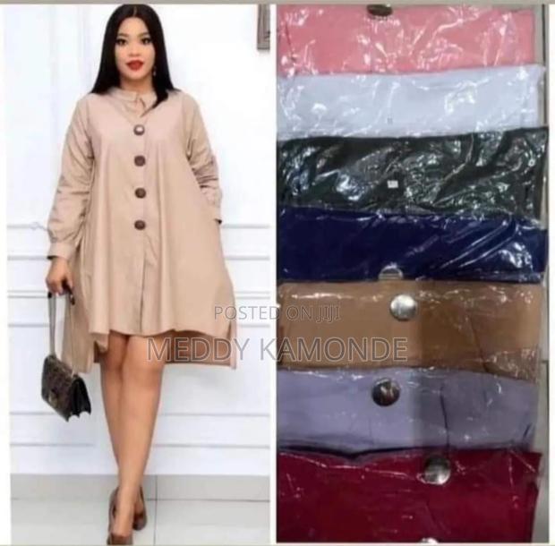 Stylish Beige/Navy Blue Maternity/Free Shirt Dress