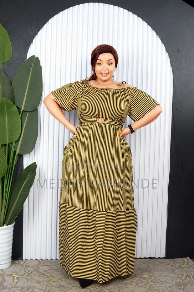 Designer Long Wedding/Church Stripes Dresses - thumbnail 2