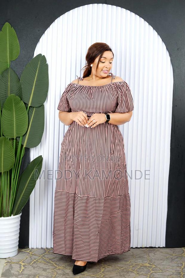 Designer Long Wedding/Church Stripes Dresses - thumbnail 3
